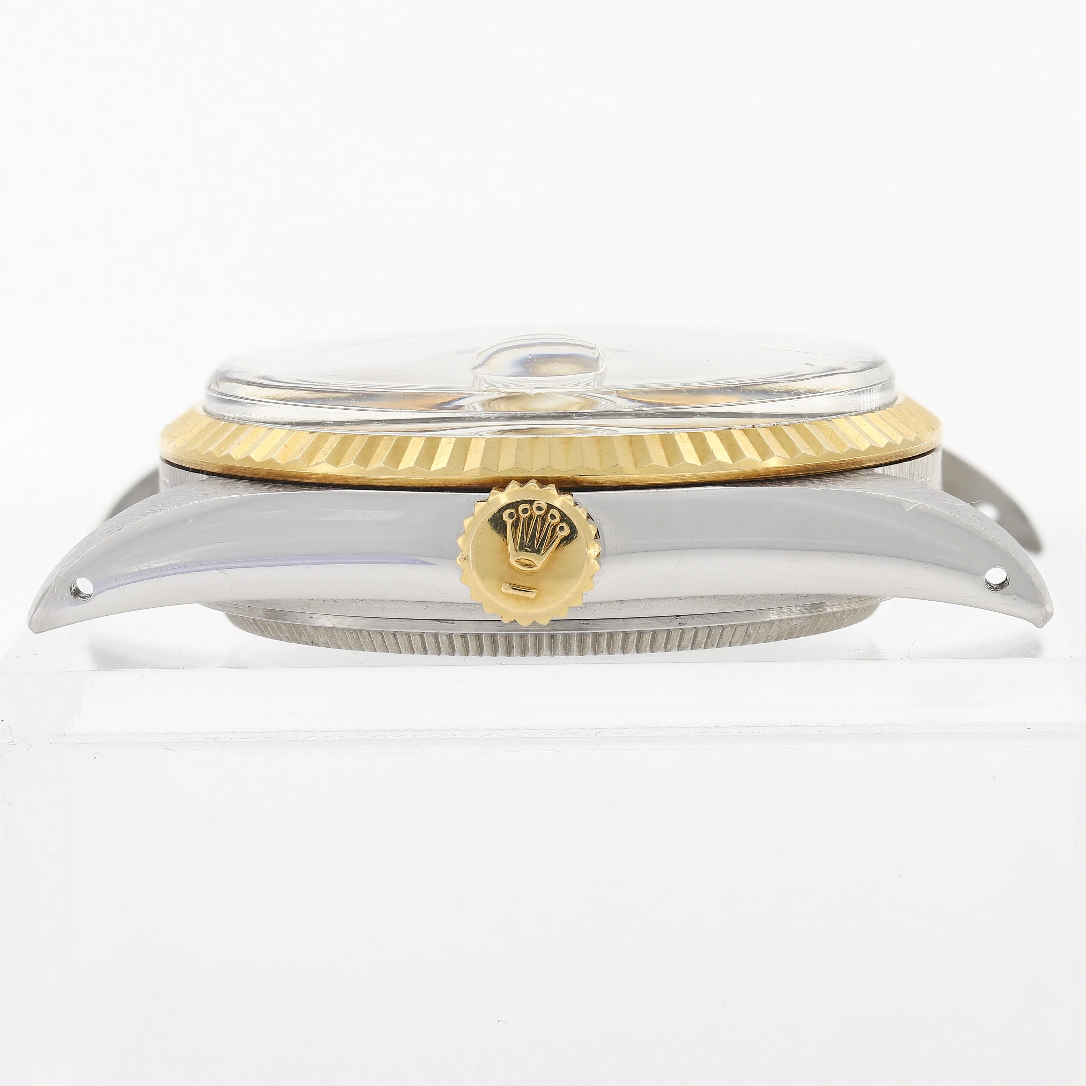 Rolex Datejust 16013 Tapestry Champagne c. 1986 Unpolished Jubilee 18k Yellow Gold & Steel 36 mm