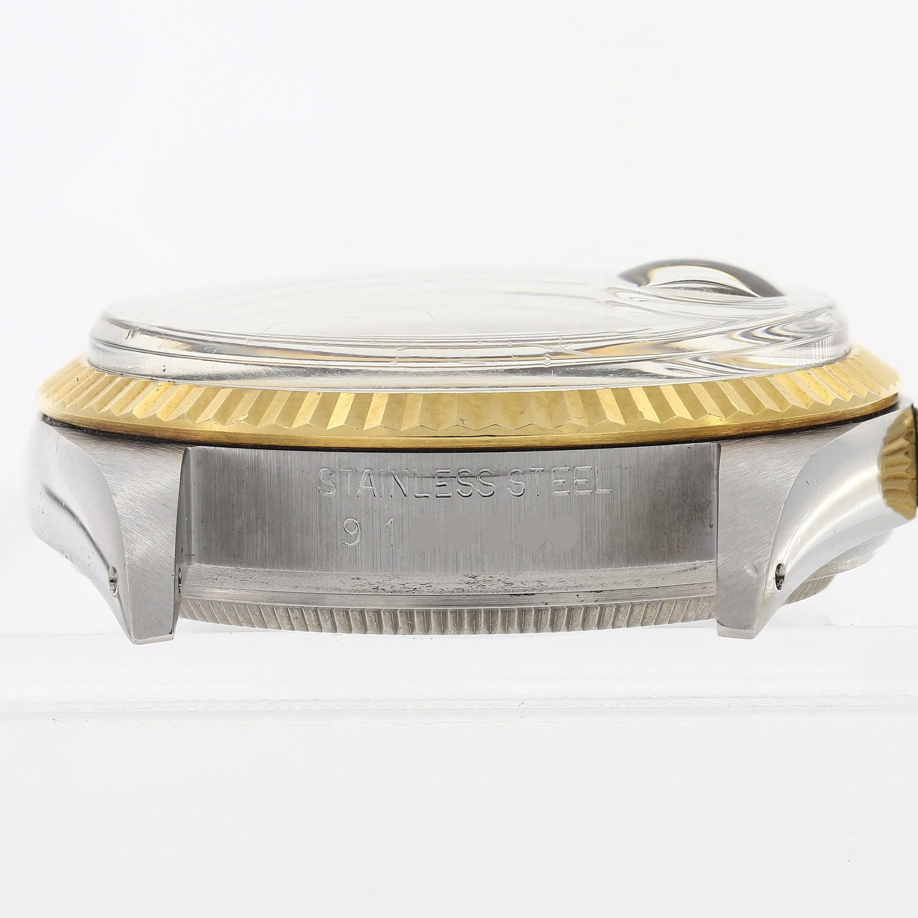 Rolex Datejust 16013 Tapestry Champagne c. 1986 Unpolished Jubilee 18k Yellow Gold & Steel 36 mm