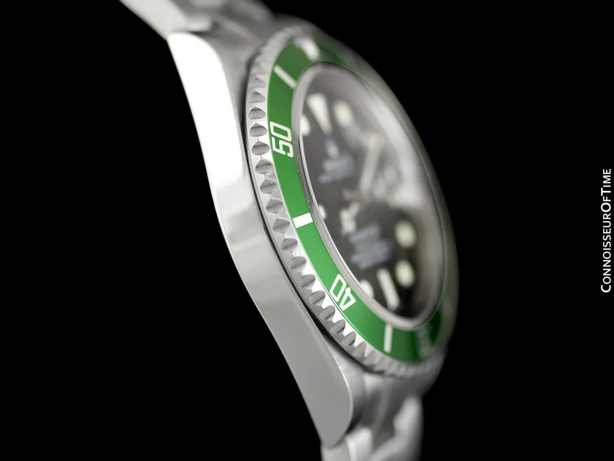 Rolex Submariner Green "Kermit" 50th Anniversary 16610LV Mens Watch, Stainless Steel - Box & Booklets