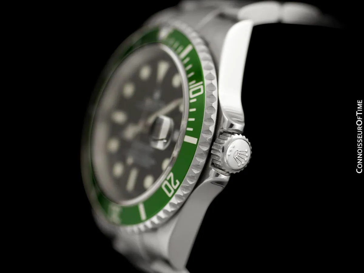 Rolex Submariner Green "Kermit" 50th Anniversary 16610LV Mens Watch, Stainless Steel - Box & Booklets