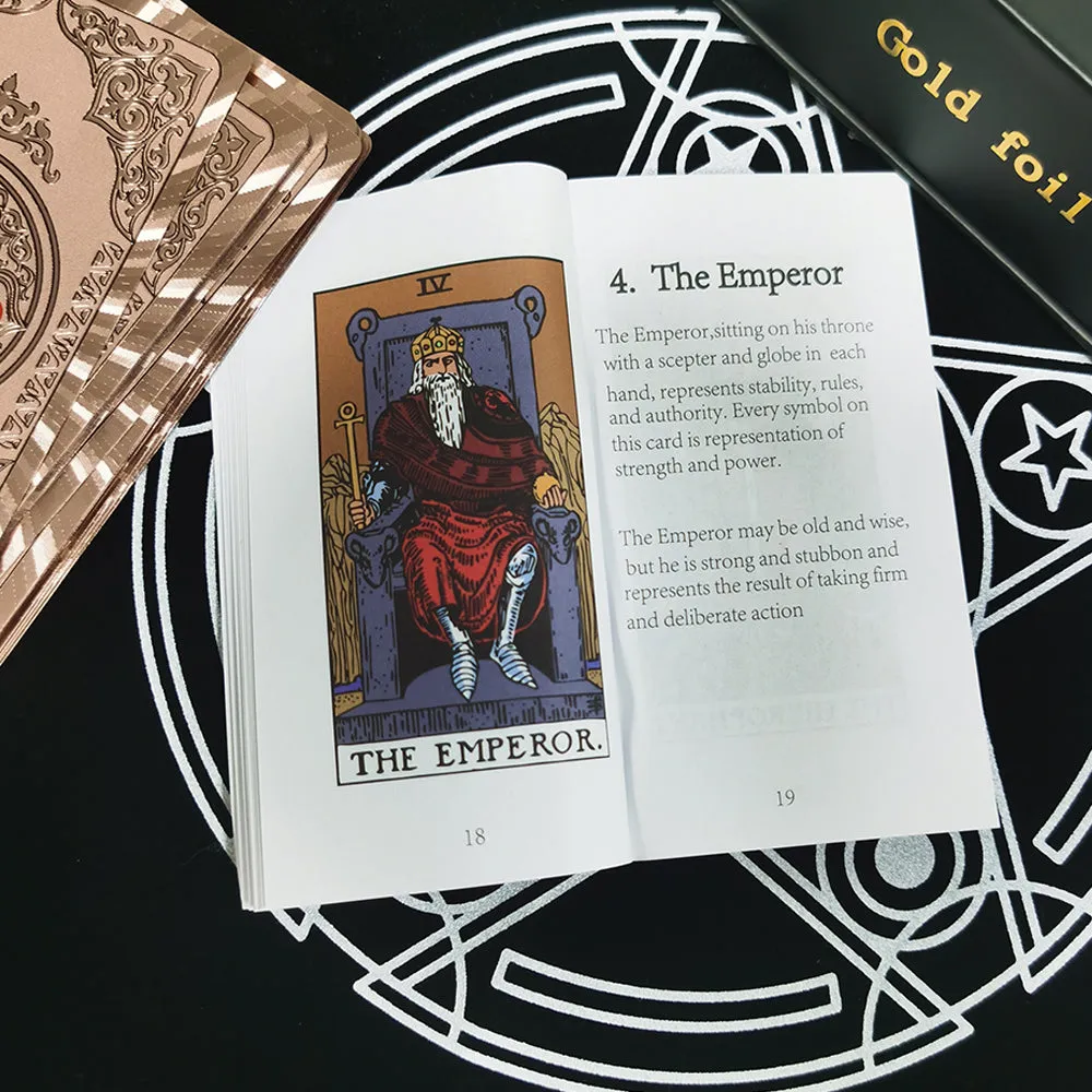 Rose Gold Tarot Card Set Table Game Astrology