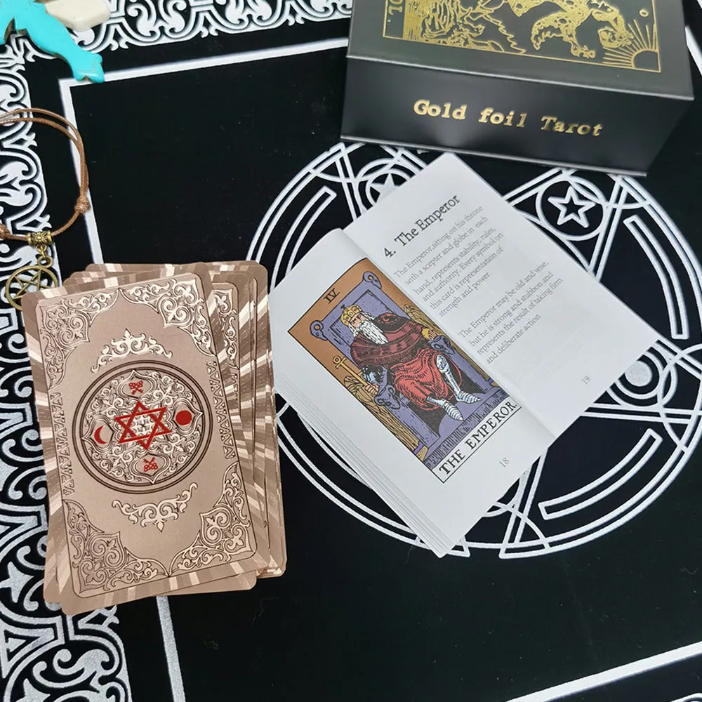Rose Gold Tarot Card Set Table Game Astrology