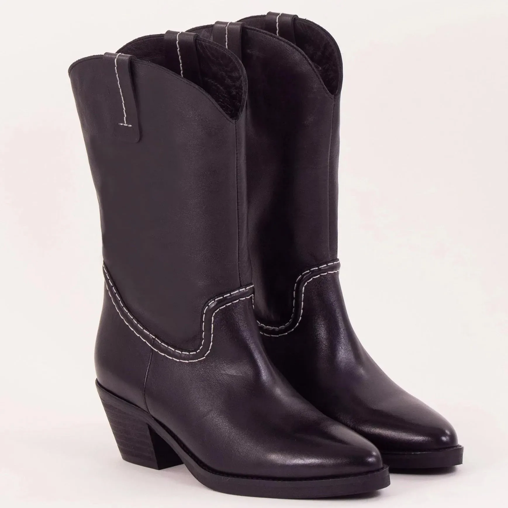 Sessun Tiago Boot Black Leather