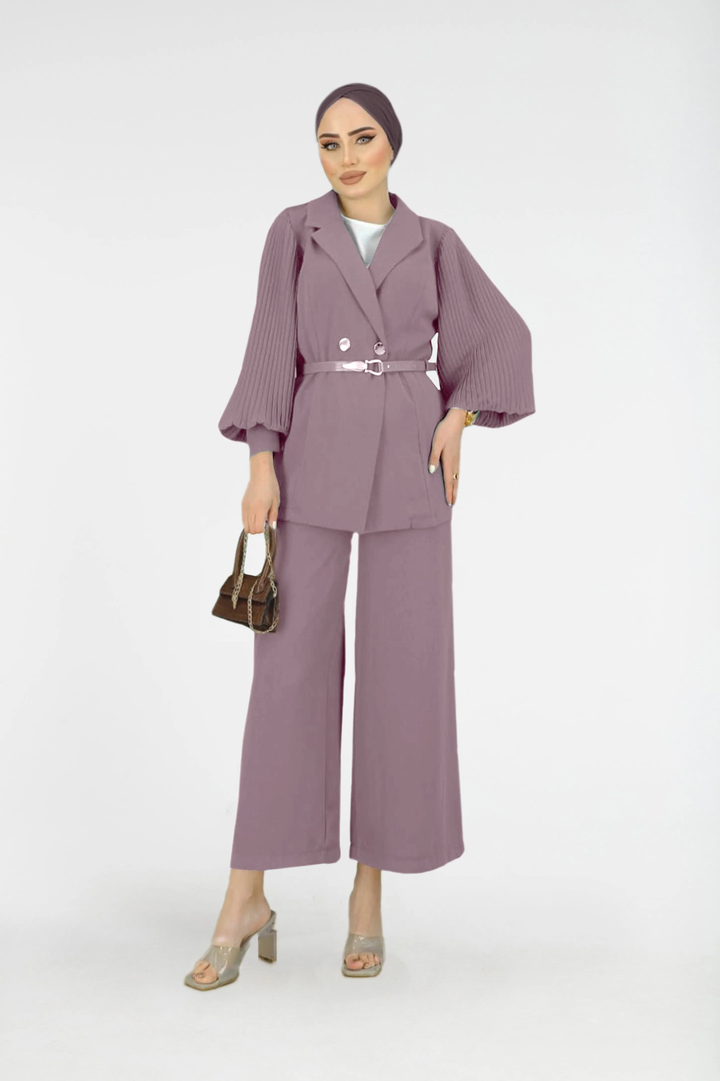 Siina Modest Pant Set | Blush Pink
