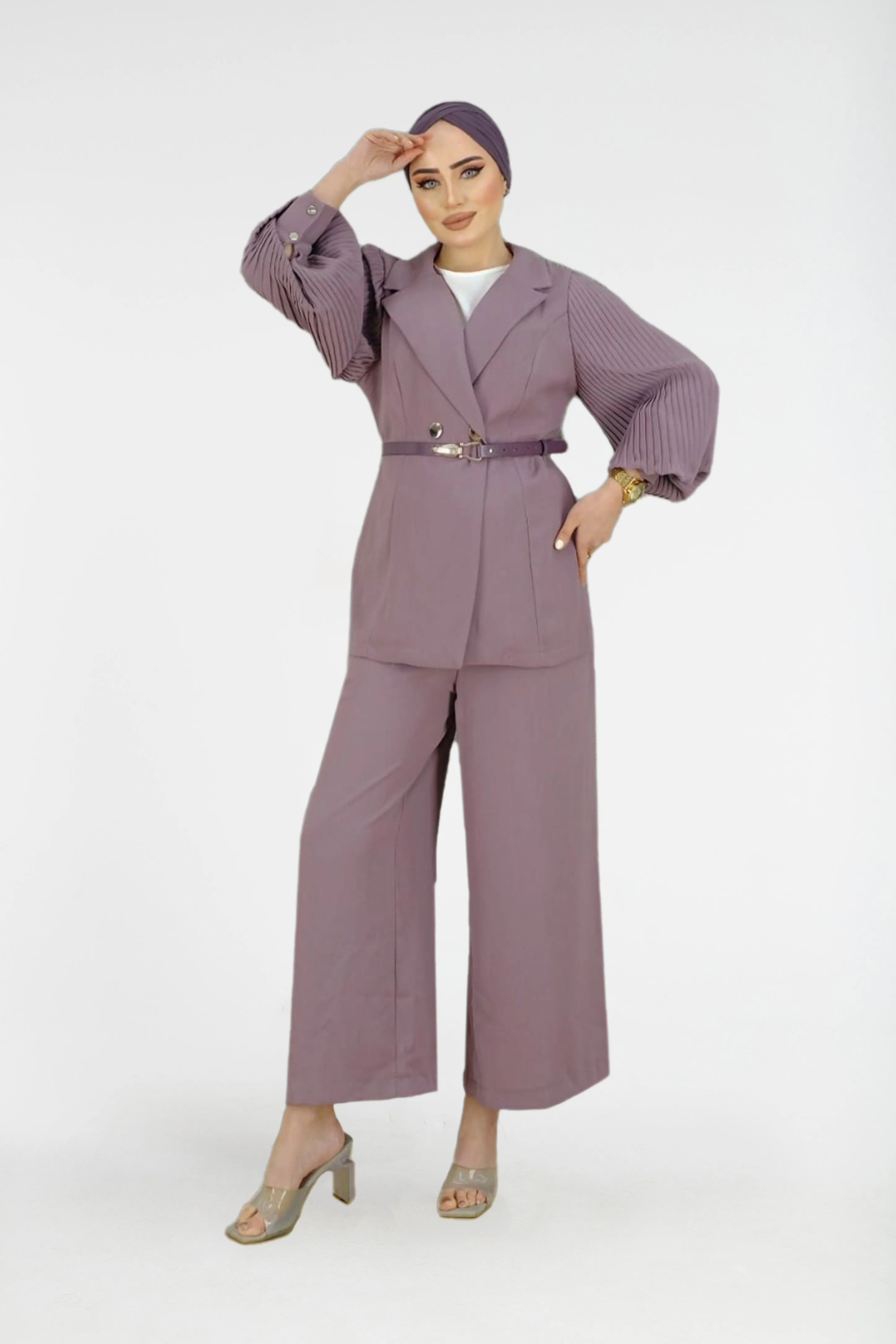 Siina Modest Pant Set | Blush Pink
