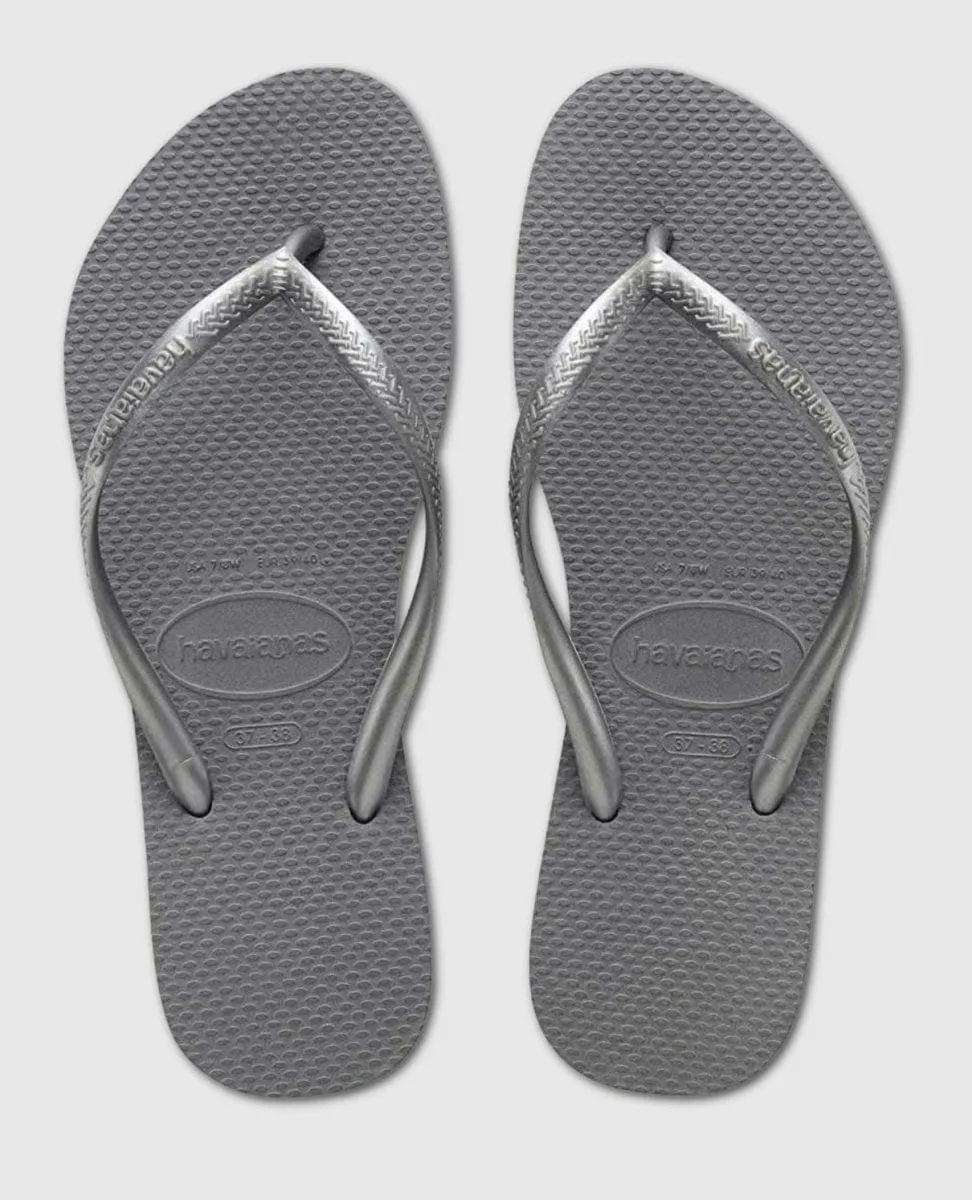 Silver Slim Flip Flop
