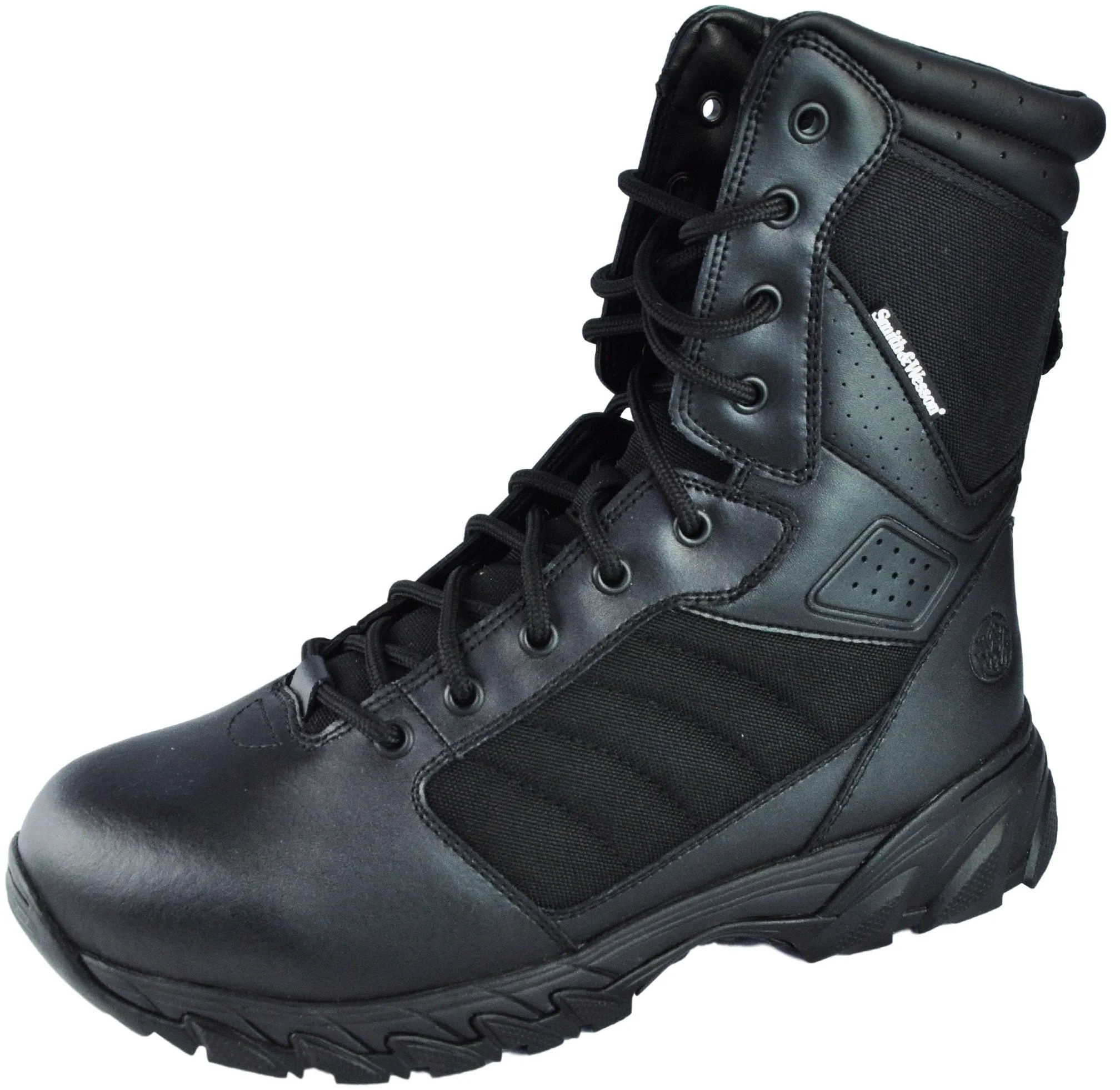 Smith & Wesson® Footwear Breach 2.0 Men's Tactical Waterproof Side-Zip - 8" Black - Boot