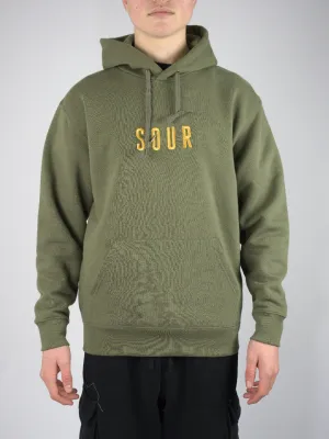 Sour Solution - Army Pull Over Hoodie - Olive Green