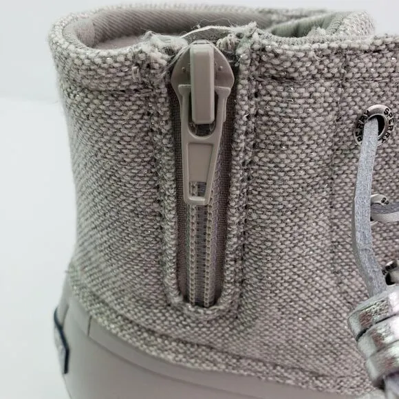 Sperry Top Sider Saltwater Youth Girls Size 3Y Silver Waterproof Duck Boots