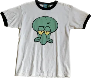 Squidward 'How Did I Get Surrounded By Such Losers' Spongebob Nickelodeon White Tee