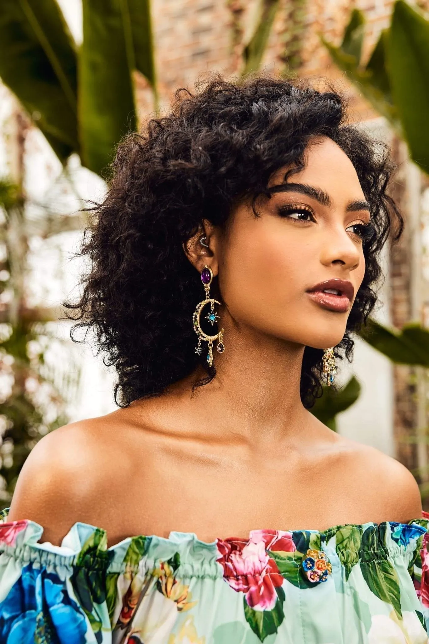 Statement Sunburst Gemstone Earrings