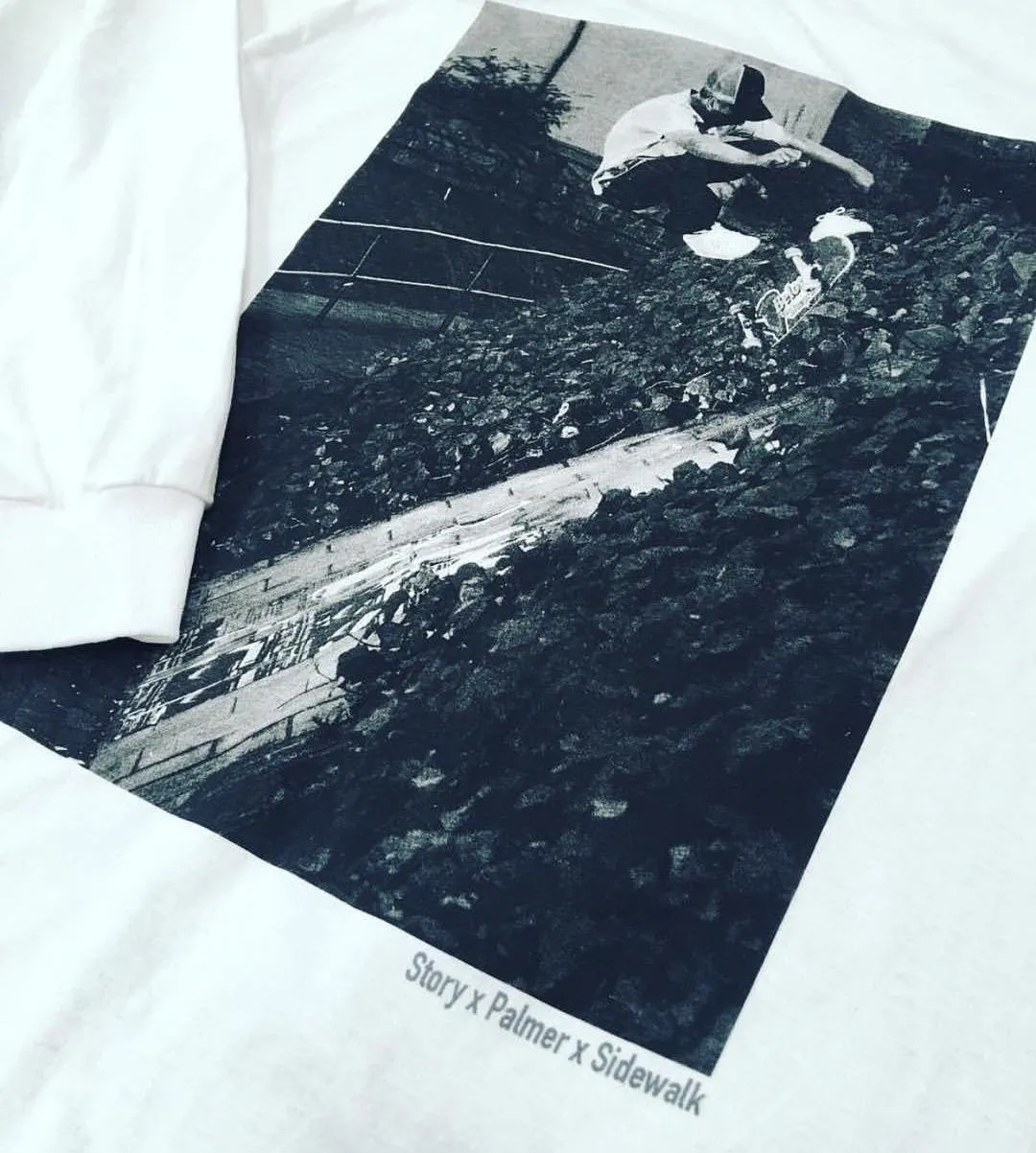 Story Palmer x Sidewalk Long Sleeve Tee White