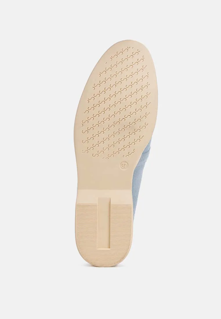 Suede Knot Detailed Loafers By Ruw