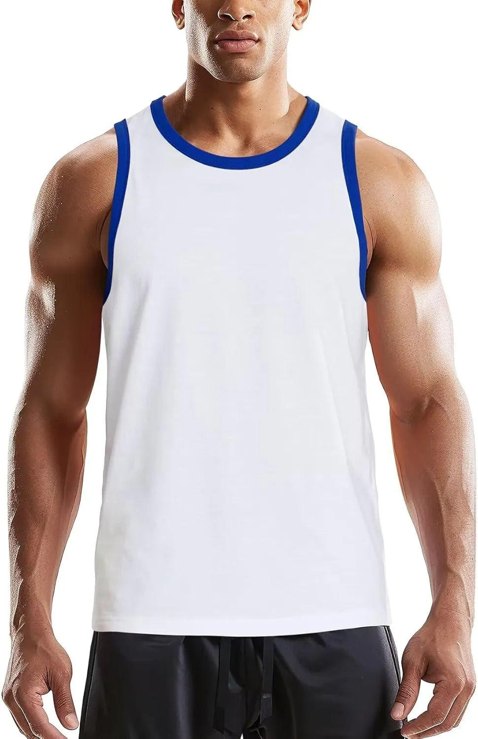 Tank Tops for Men Athletic Jersey Ringer Tanks for Sports Sleeveless Shirts