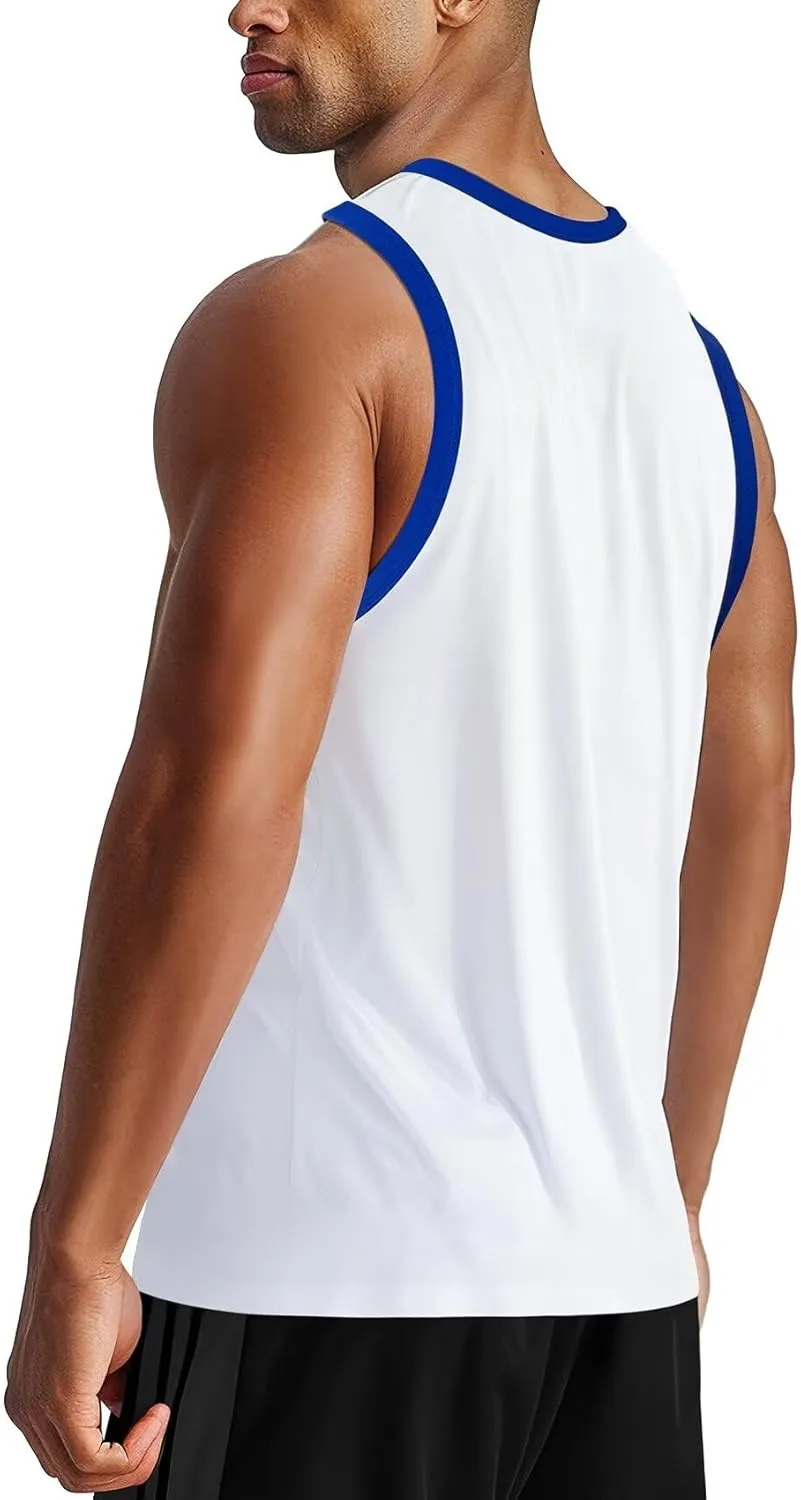 Tank Tops for Men Athletic Jersey Ringer Tanks for Sports Sleeveless Shirts