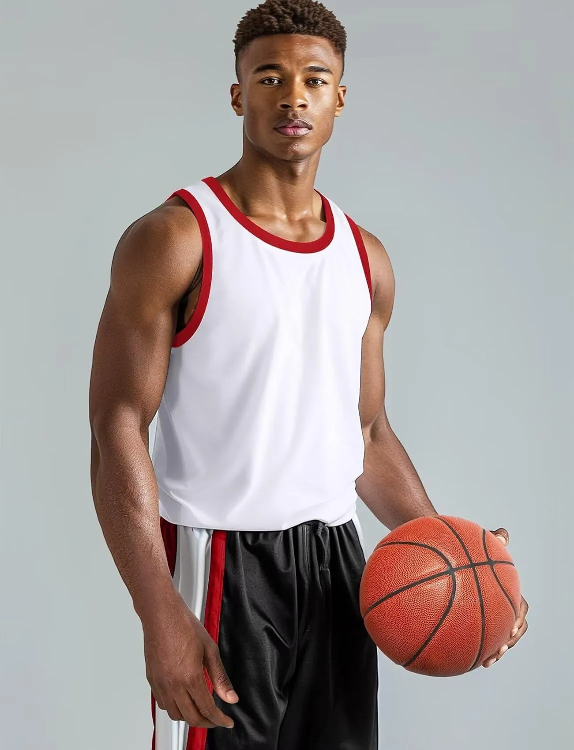 Tank Tops for Men Athletic Jersey Ringer Tanks for Sports Sleeveless Shirts