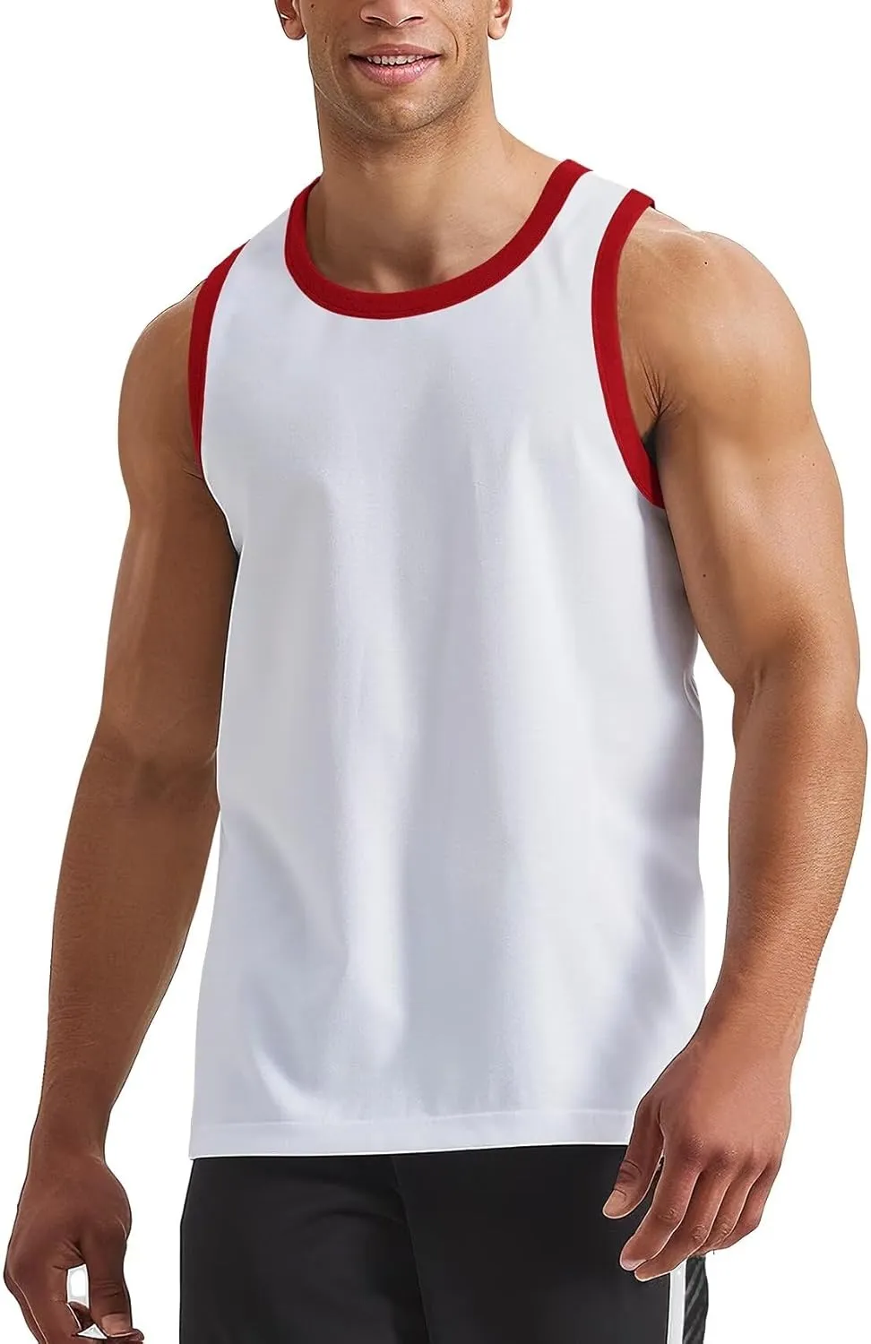 Tank Tops for Men Athletic Jersey Ringer Tanks for Sports Sleeveless Shirts
