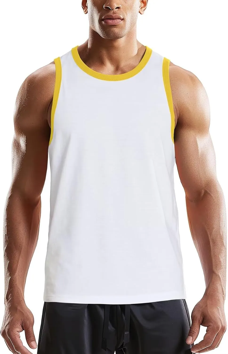 Tank Tops for Men Athletic Jersey Ringer Tanks for Sports Sleeveless Shirts