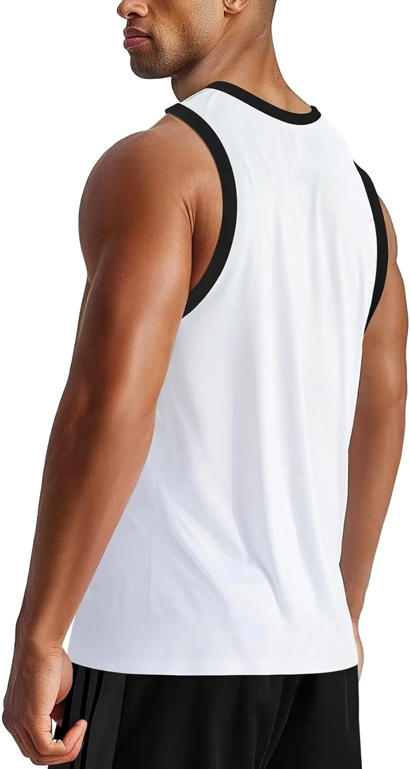 Tank Tops for Men Athletic Jersey Ringer Tanks for Sports Sleeveless Shirts
