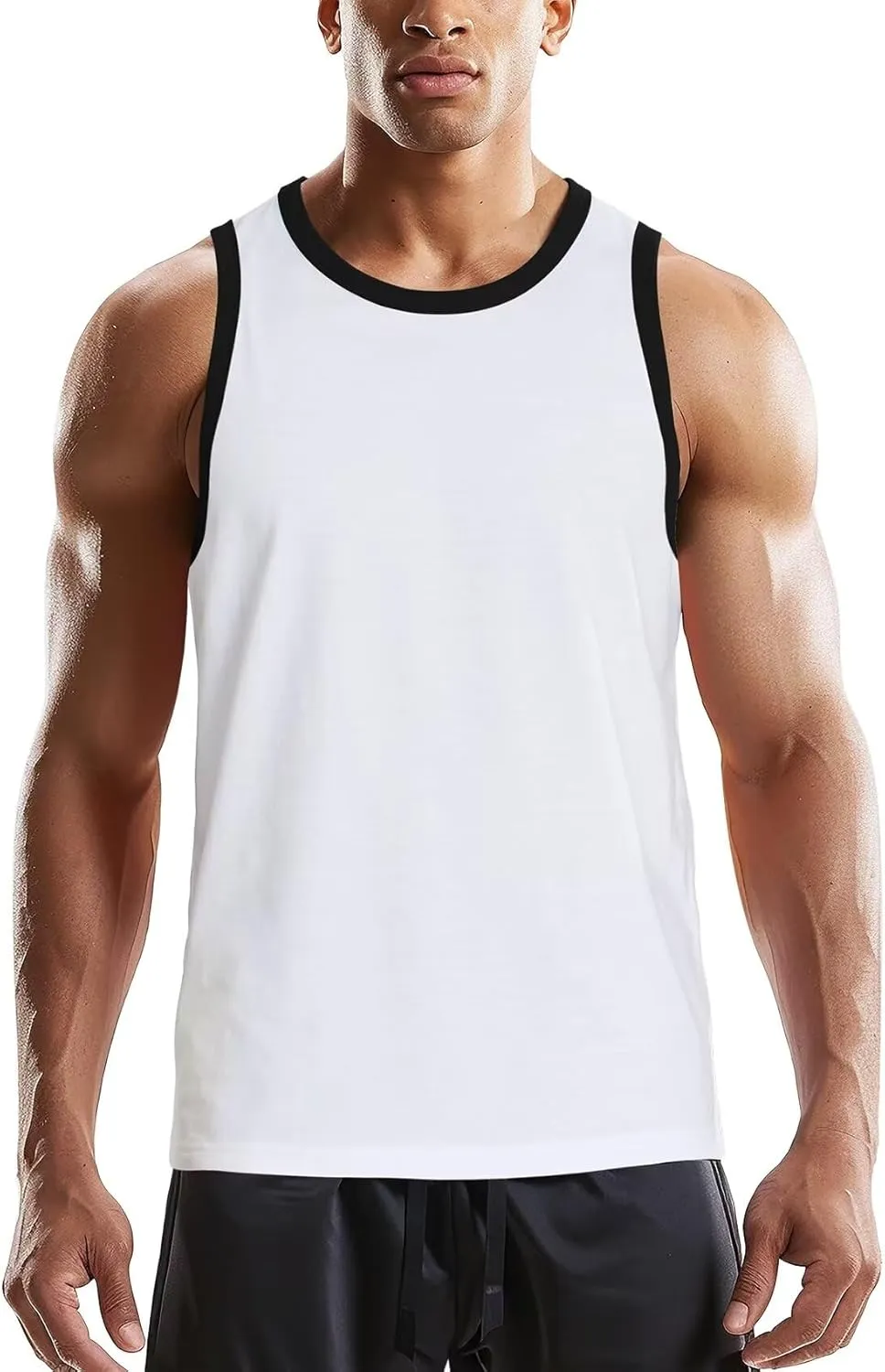 Tank Tops for Men Athletic Jersey Ringer Tanks for Sports Sleeveless Shirts