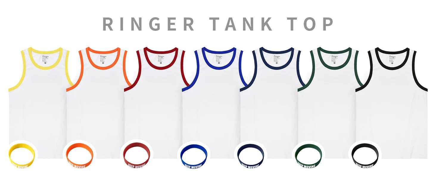 Tank Tops for Men Athletic Jersey Ringer Tanks for Sports Sleeveless Shirts