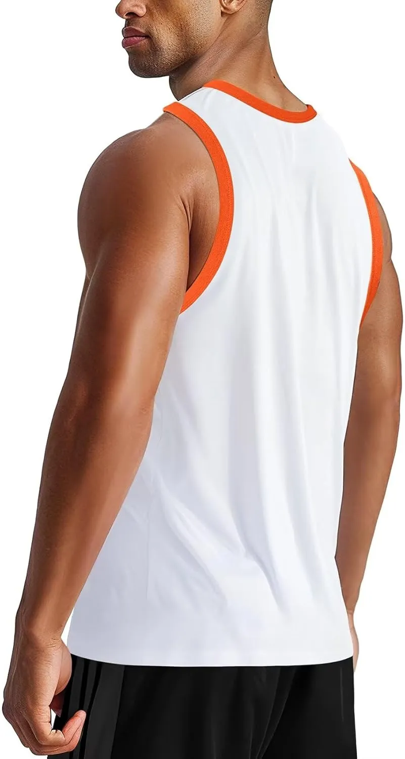Tank Tops for Men Athletic Jersey Ringer Tanks for Sports Sleeveless Shirts