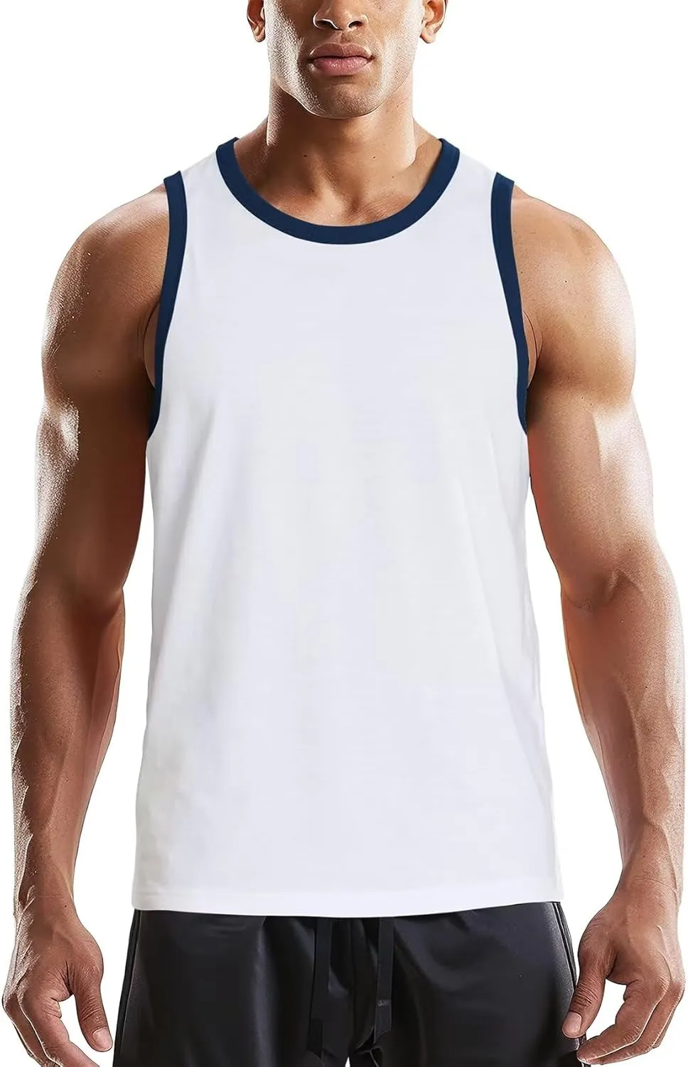 Tank Tops for Men Athletic Jersey Ringer Tanks for Sports Sleeveless Shirts