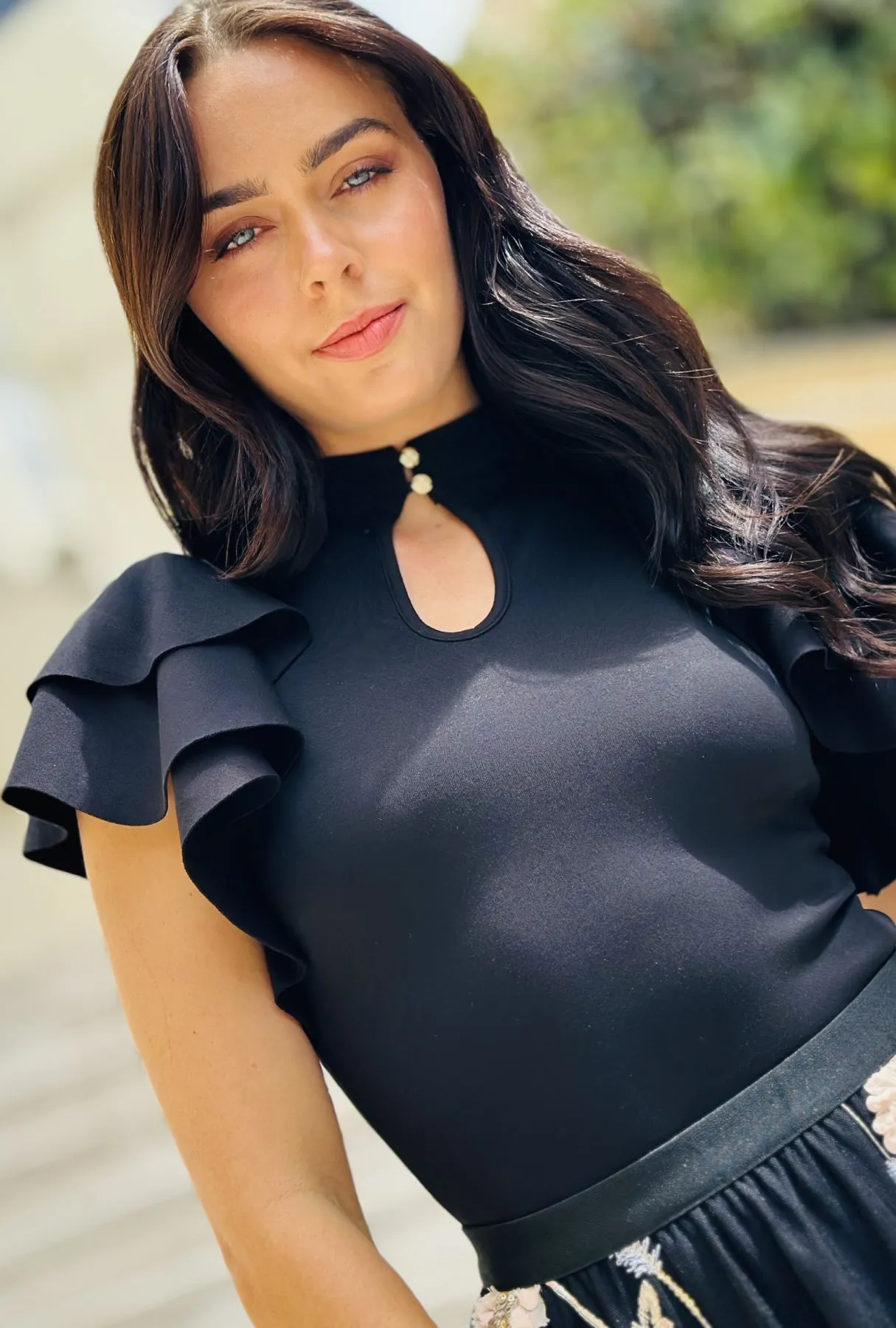 The Keyhole Bodysuit - Onyx