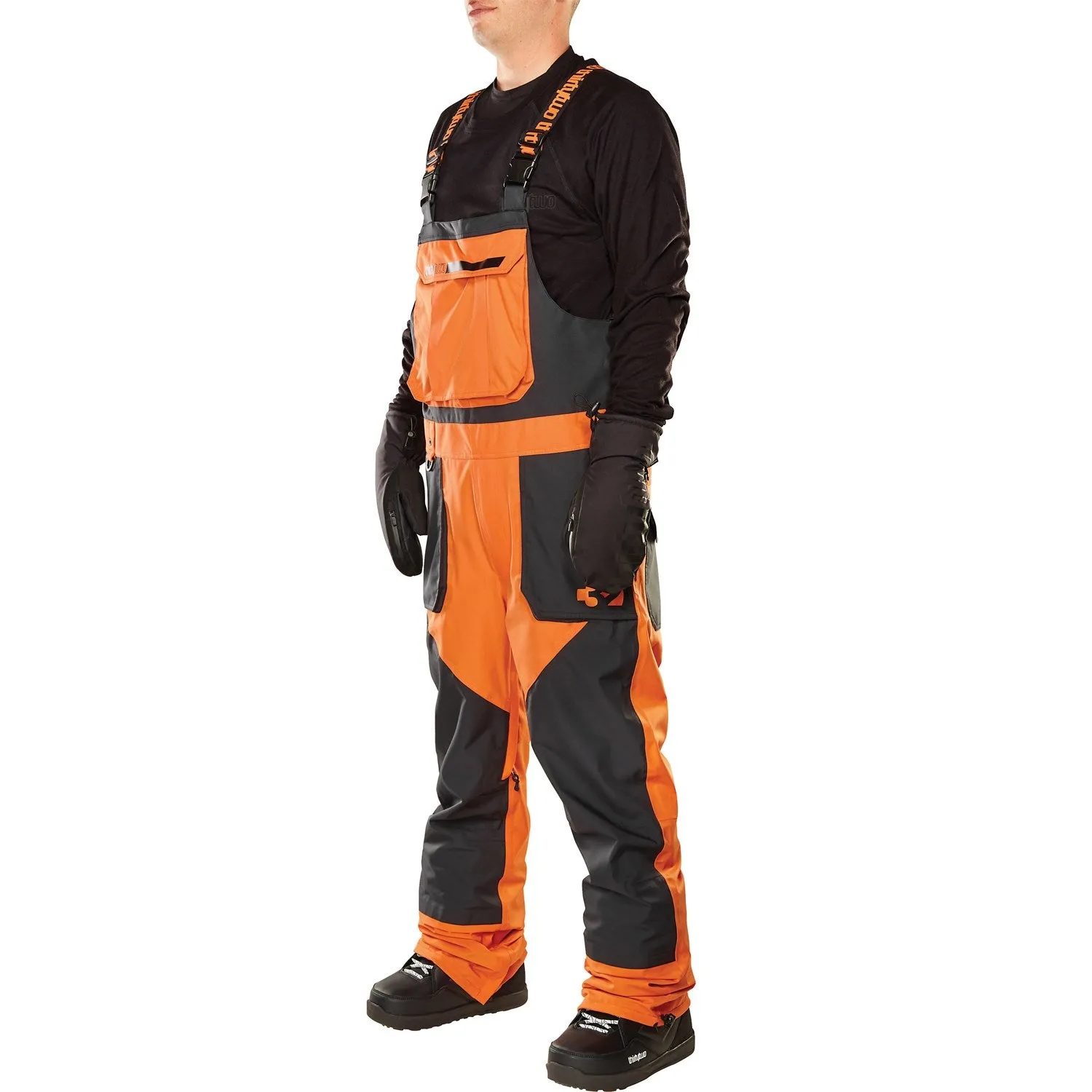 ThirtyTwo Basement Bib Pants Mens Orange