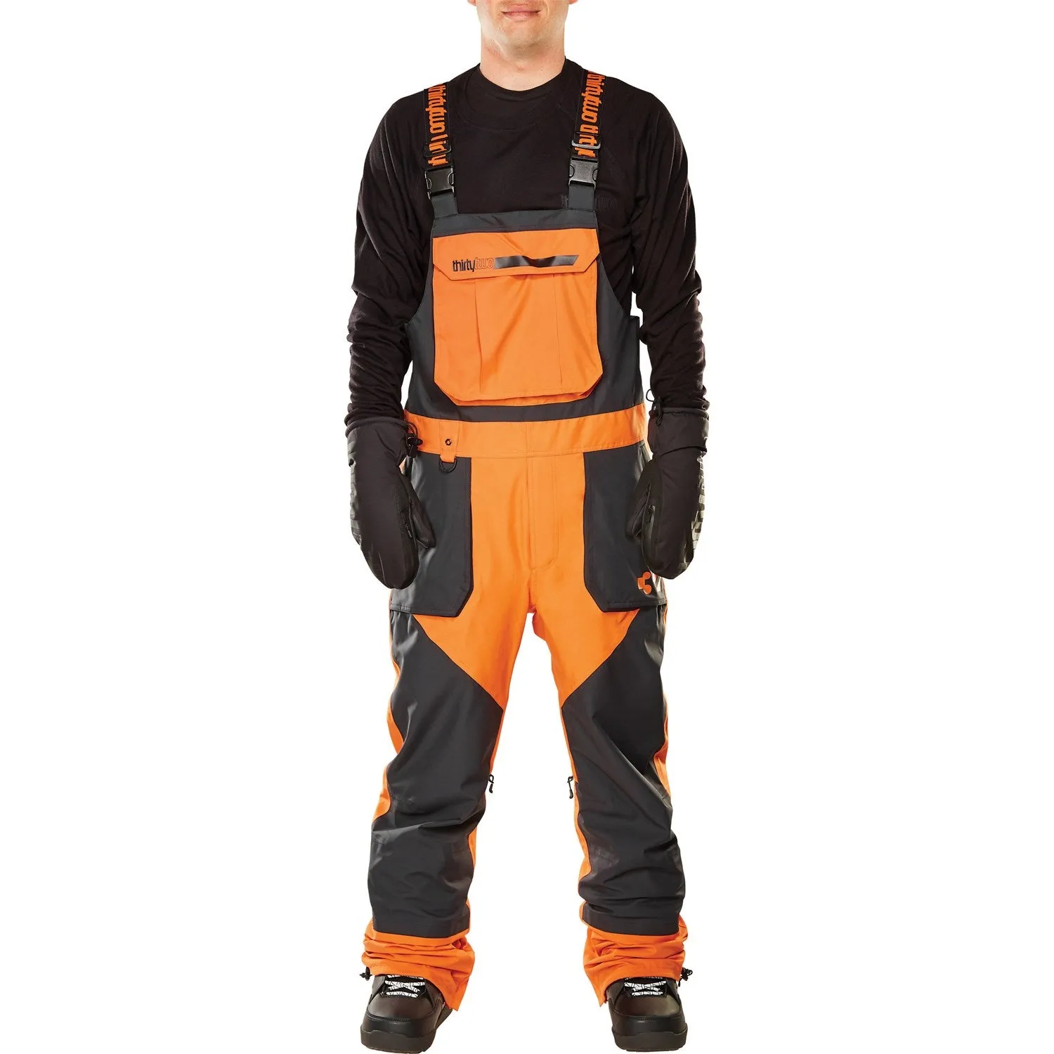 ThirtyTwo Basement Bib Pants Mens Orange