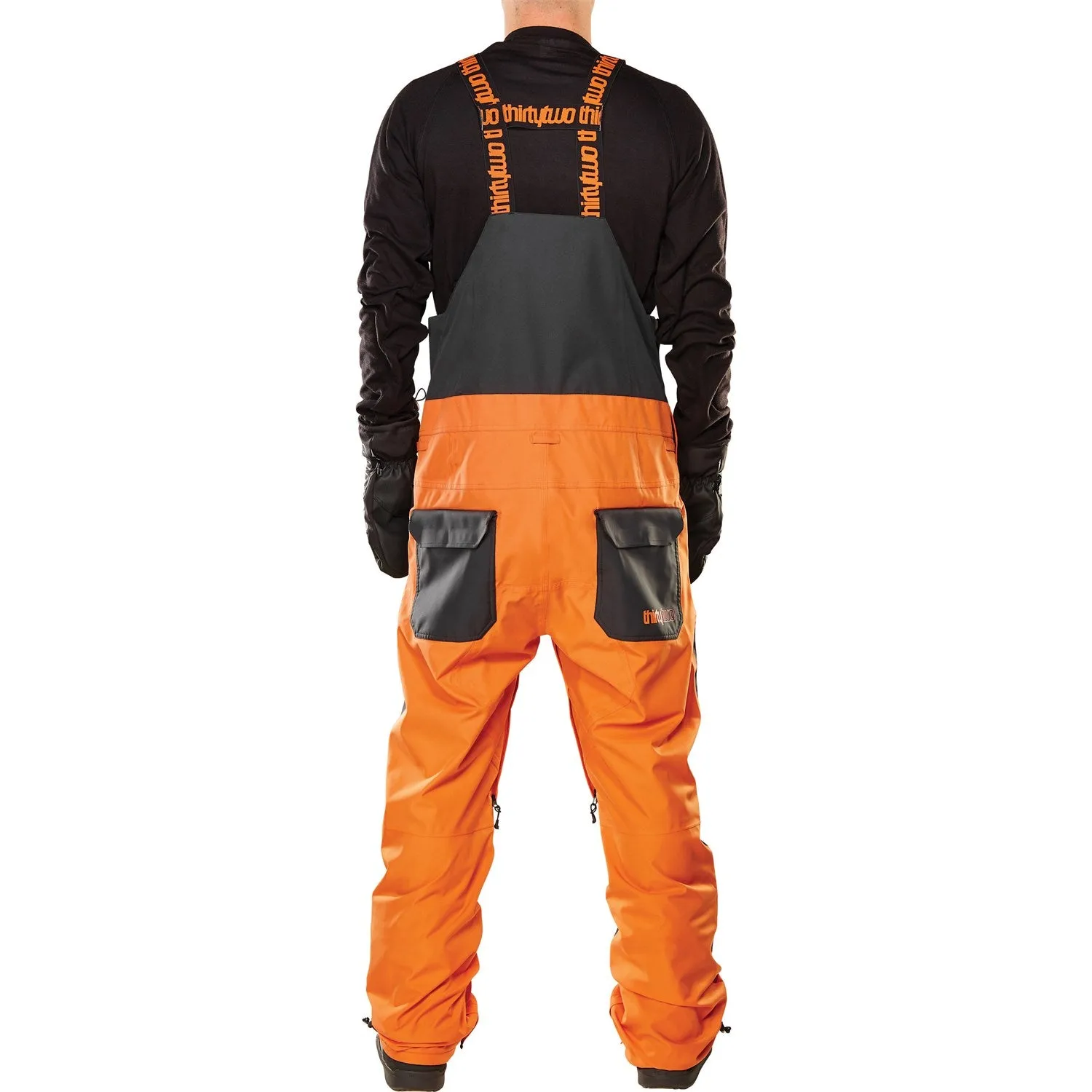 ThirtyTwo Basement Bib Pants Mens Orange