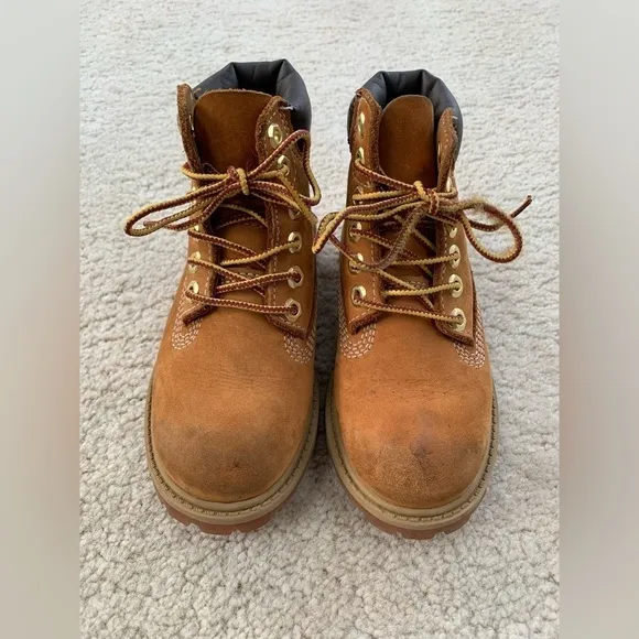 Timberland Toddler Size 10 Wheat Leather Primaloft Lace-Up Waterproof Boots