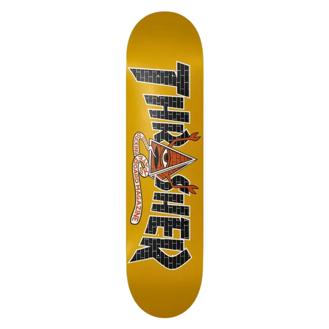 Toy Machine x Thrasher 8.5" Pyramid Sect Skateboard Deck - Yellow