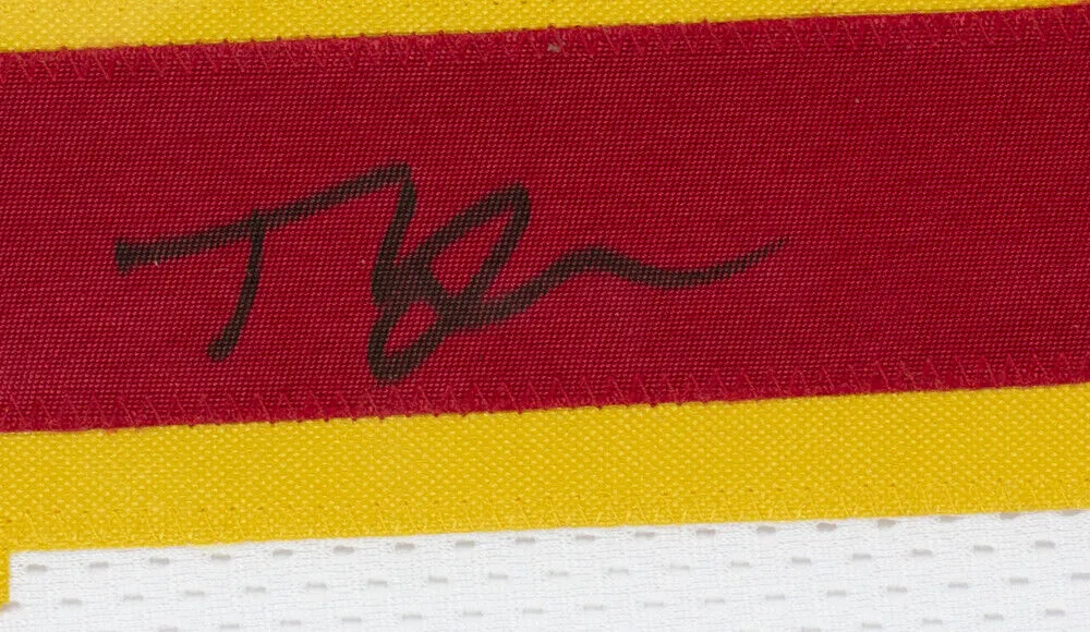 Trae Young Atlanta Signed Framed Custom White Basketball Jersey JSA