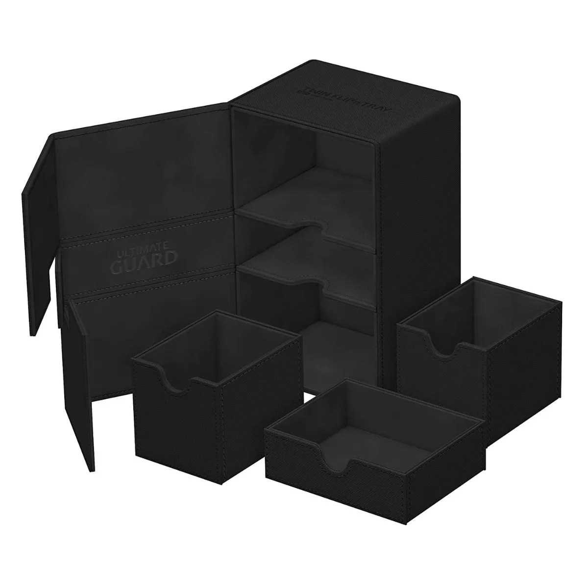 Ultimate Guard Flip n Tray 160  XenoSkin Monocolor Black Deck Box