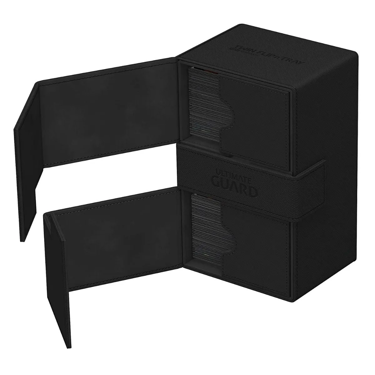 Ultimate Guard Flip n Tray 160  XenoSkin Monocolor Black Deck Box