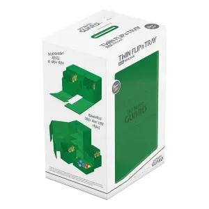 Ultimate Guard Flip n Tray 160  XenoSkin Monocolor Green Deck Box