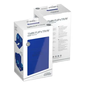 Ultimate Guard Twin Flip n Tray 200  XenoSkin Monocolor Blue Deck Box