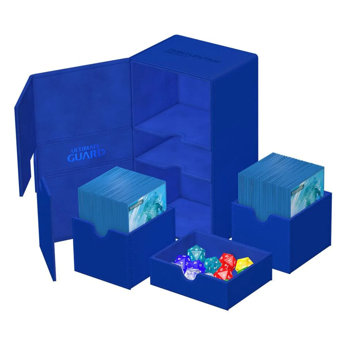 Ultimate Guard Twin Flip n Tray 200  XenoSkin Monocolor Blue Deck Box