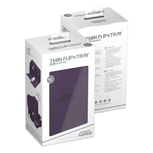 Ultimate Guard Twin Flip n Tray 200  XenoSkin Monocolor Purple Deck Box