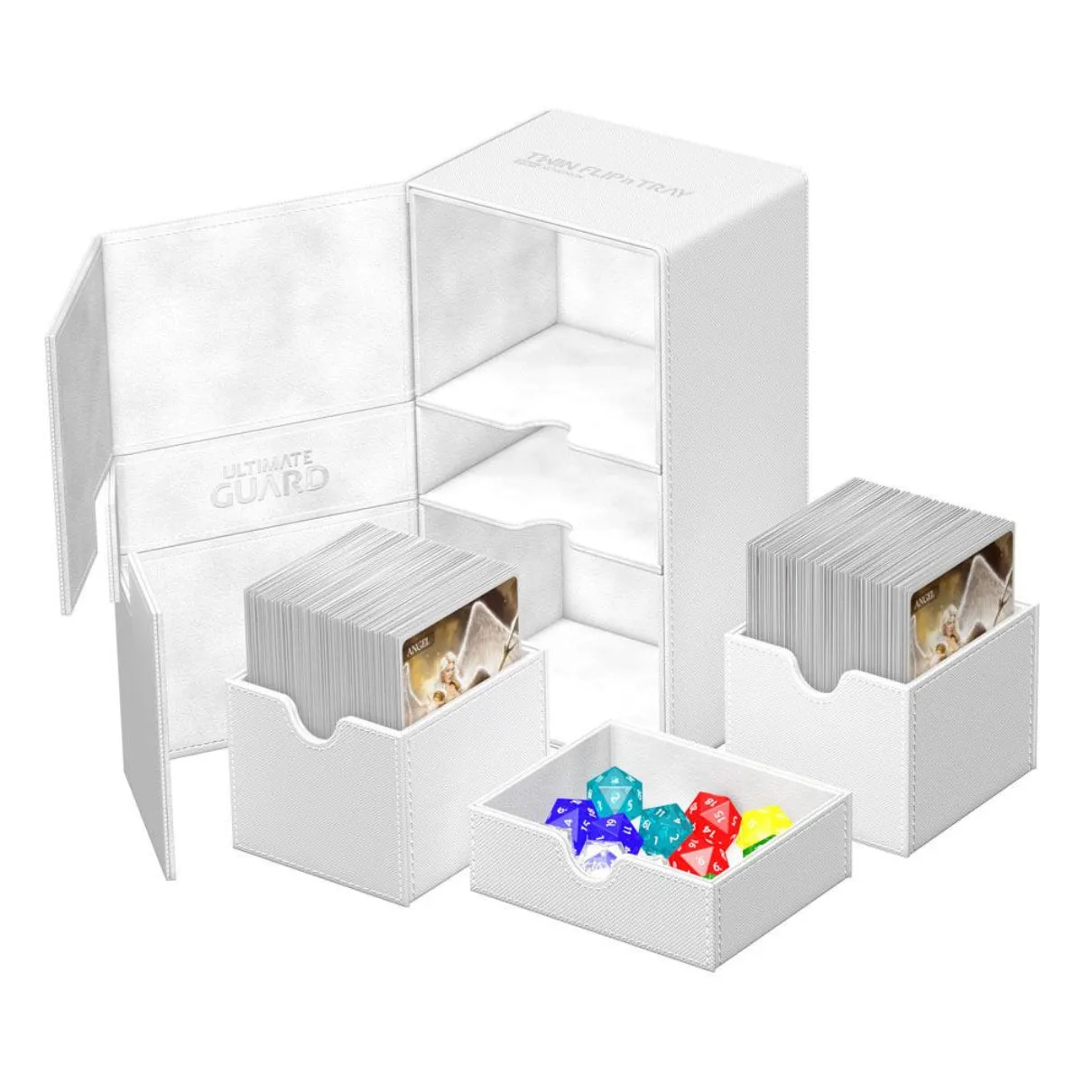 Ultimate Guard Twin Flip n Tray 200  XenoSkin Monocolor White Deck Box