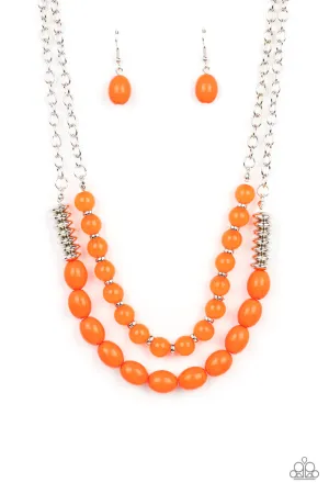 Venetian Voyage - Orange Necklace