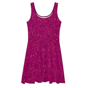Viva Magenta Floral Skater Dress (XS-3XL)