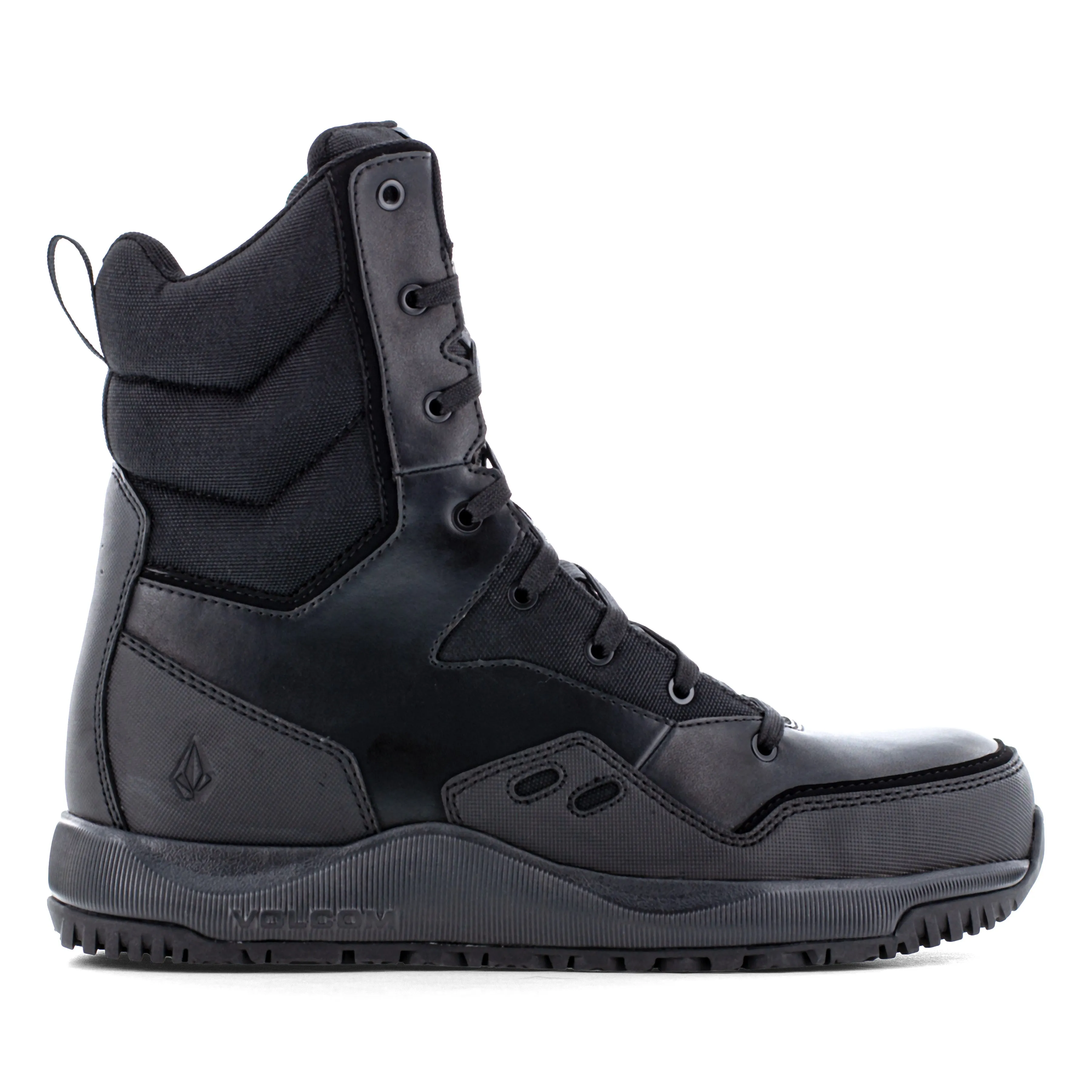 Volcom Men's Street Shield 8" Comp Toe Side Zipper Tactical Duty Boot - Black - VM30704