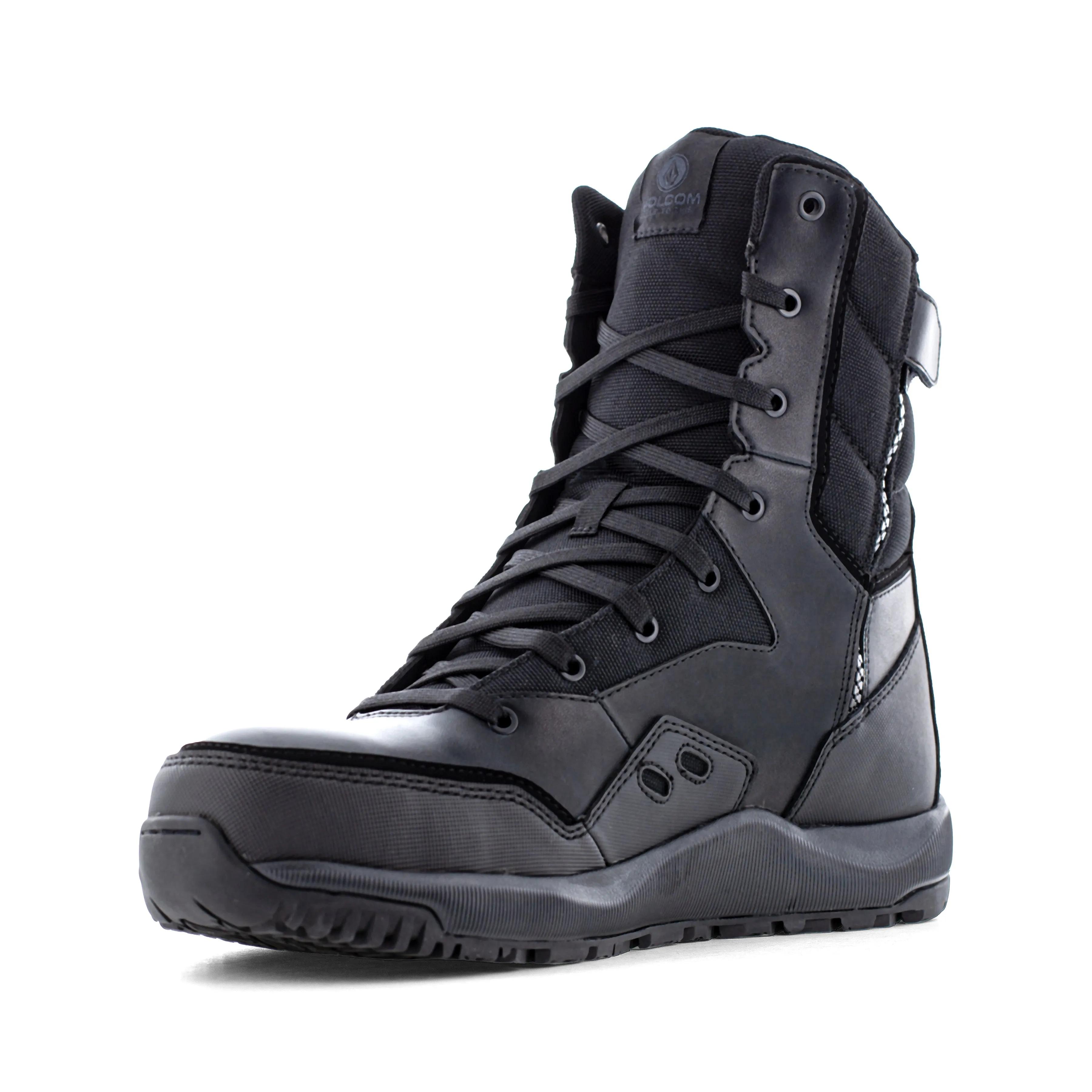 Volcom Men's Street Shield 8" Comp Toe Side Zipper Tactical Duty Boot - Black - VM30704
