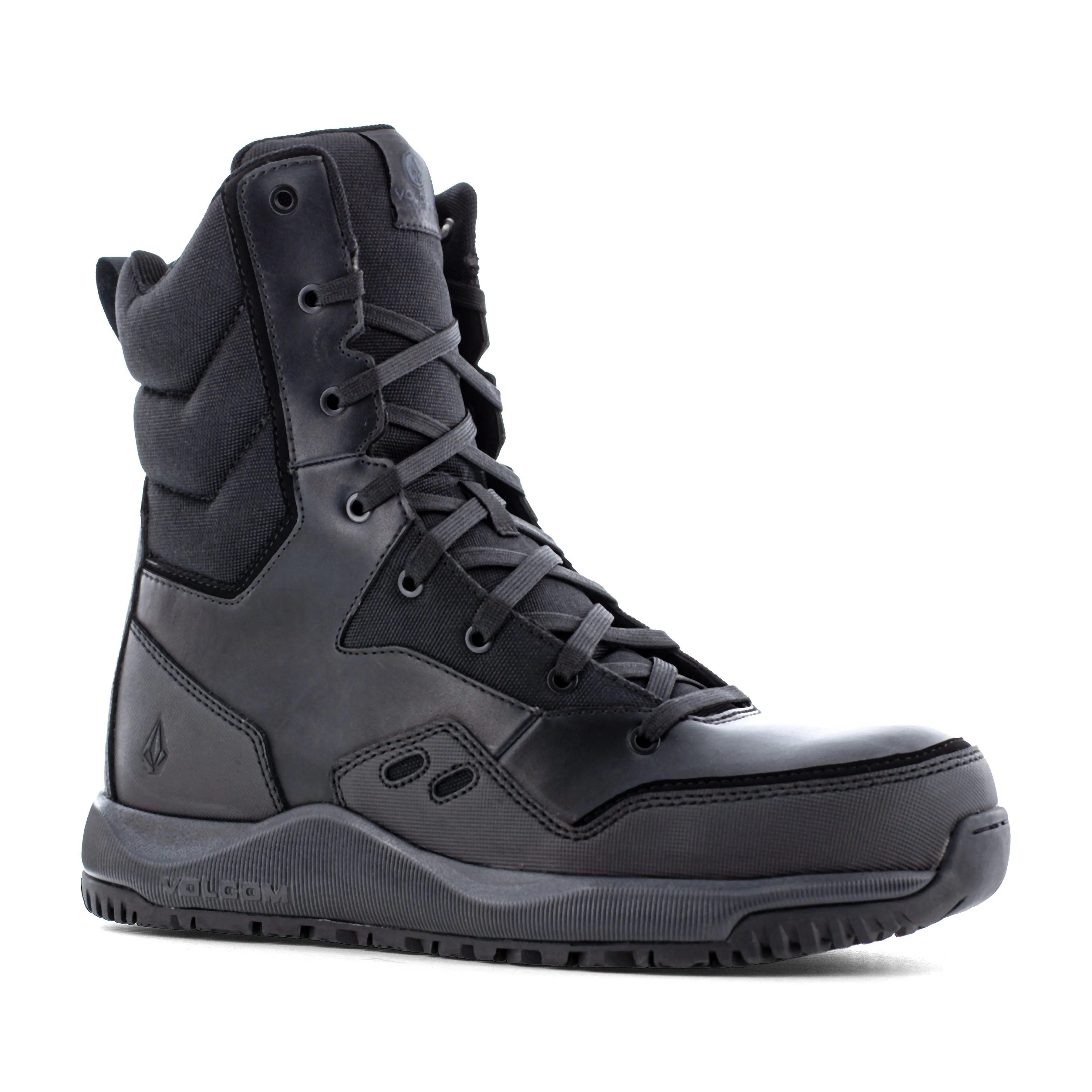 Volcom Men's Street Shield 8" Comp Toe Side Zipper Tactical Duty Boot - Black - VM30704
