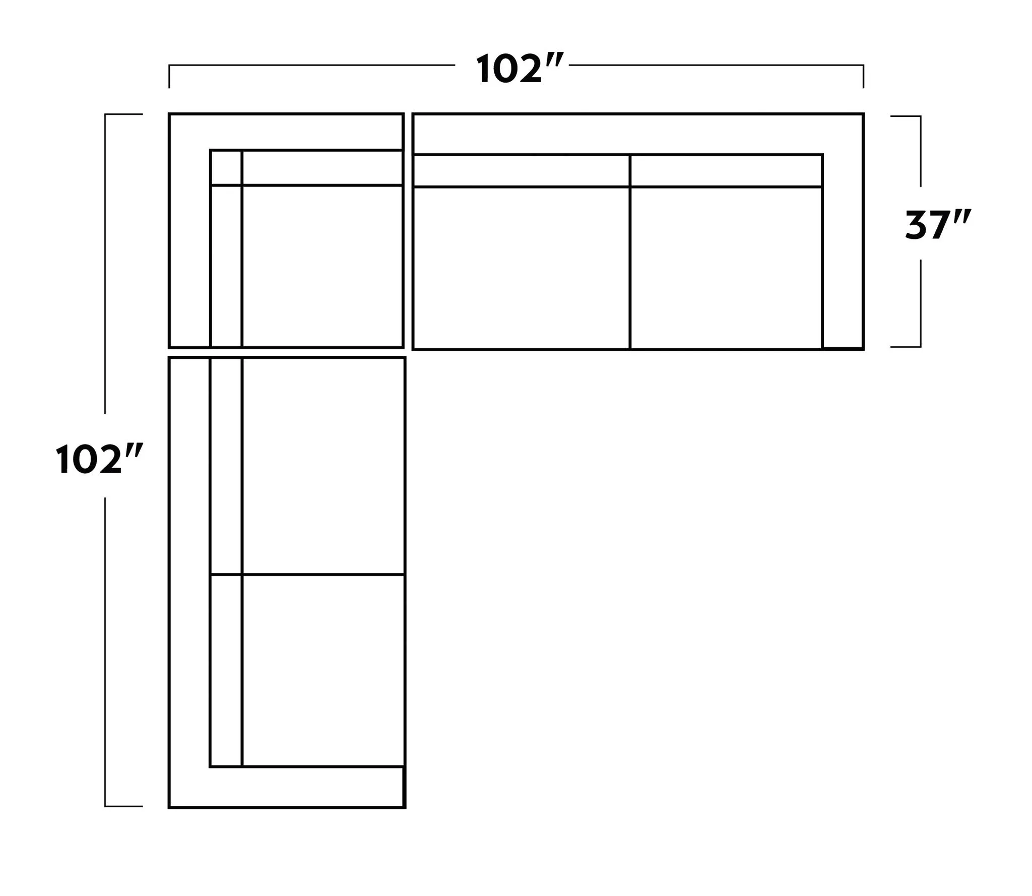 Wallace 102" Untufted Corner Sectional