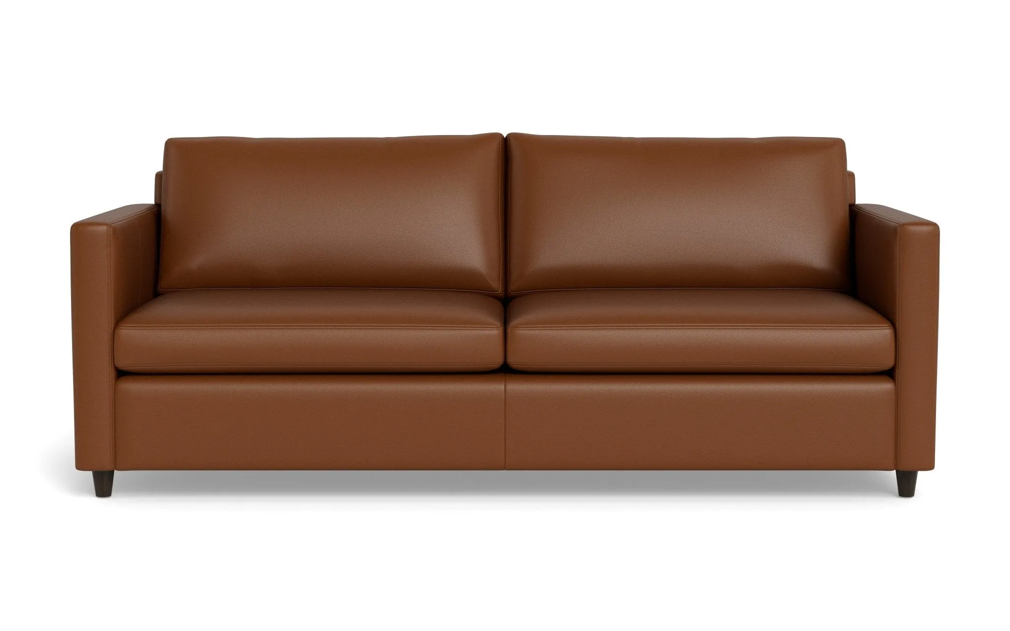 Wallace 52" Leather Untufted Twin Sleeper Sofa