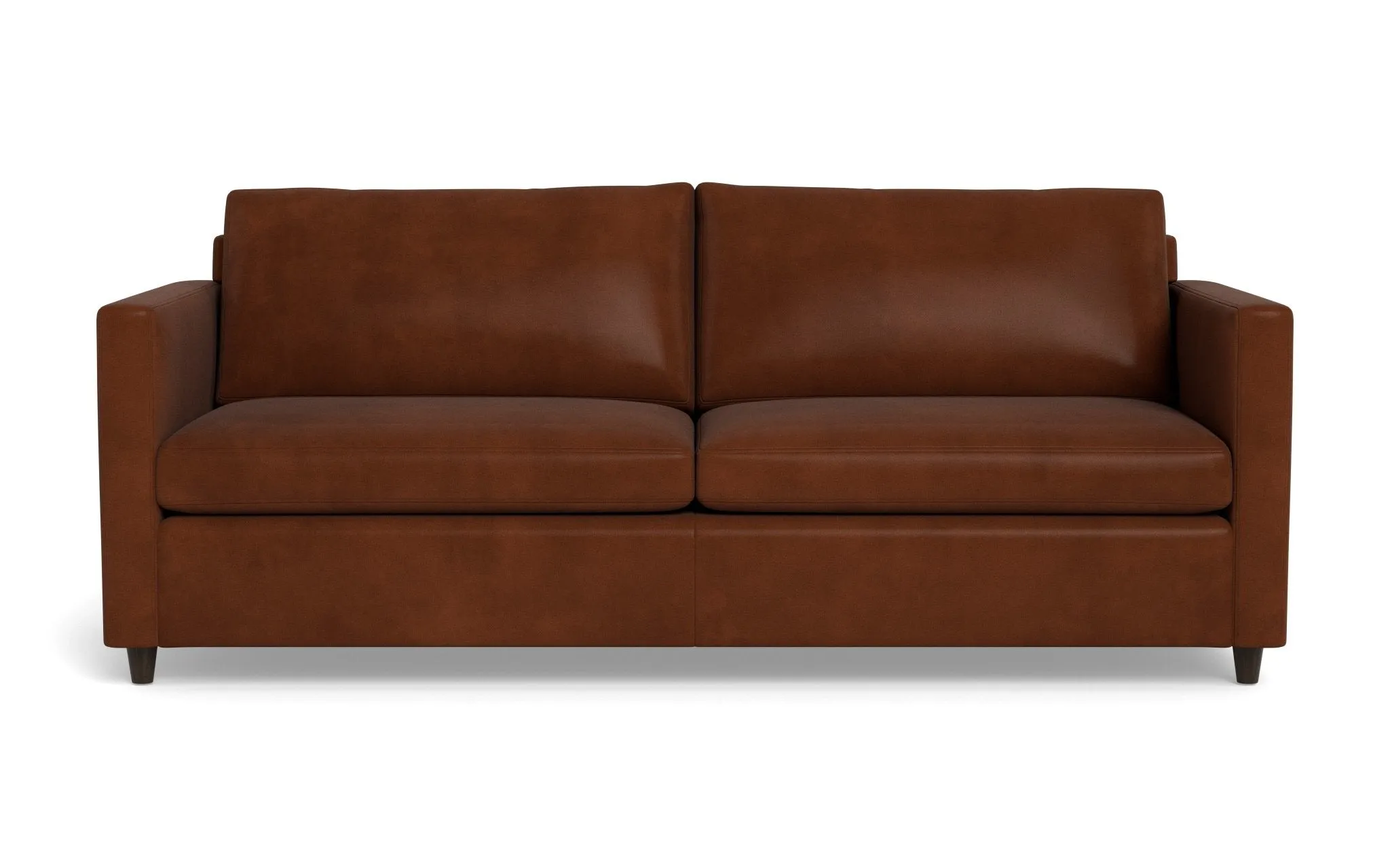Wallace 52" Leather Untufted Twin Sleeper Sofa