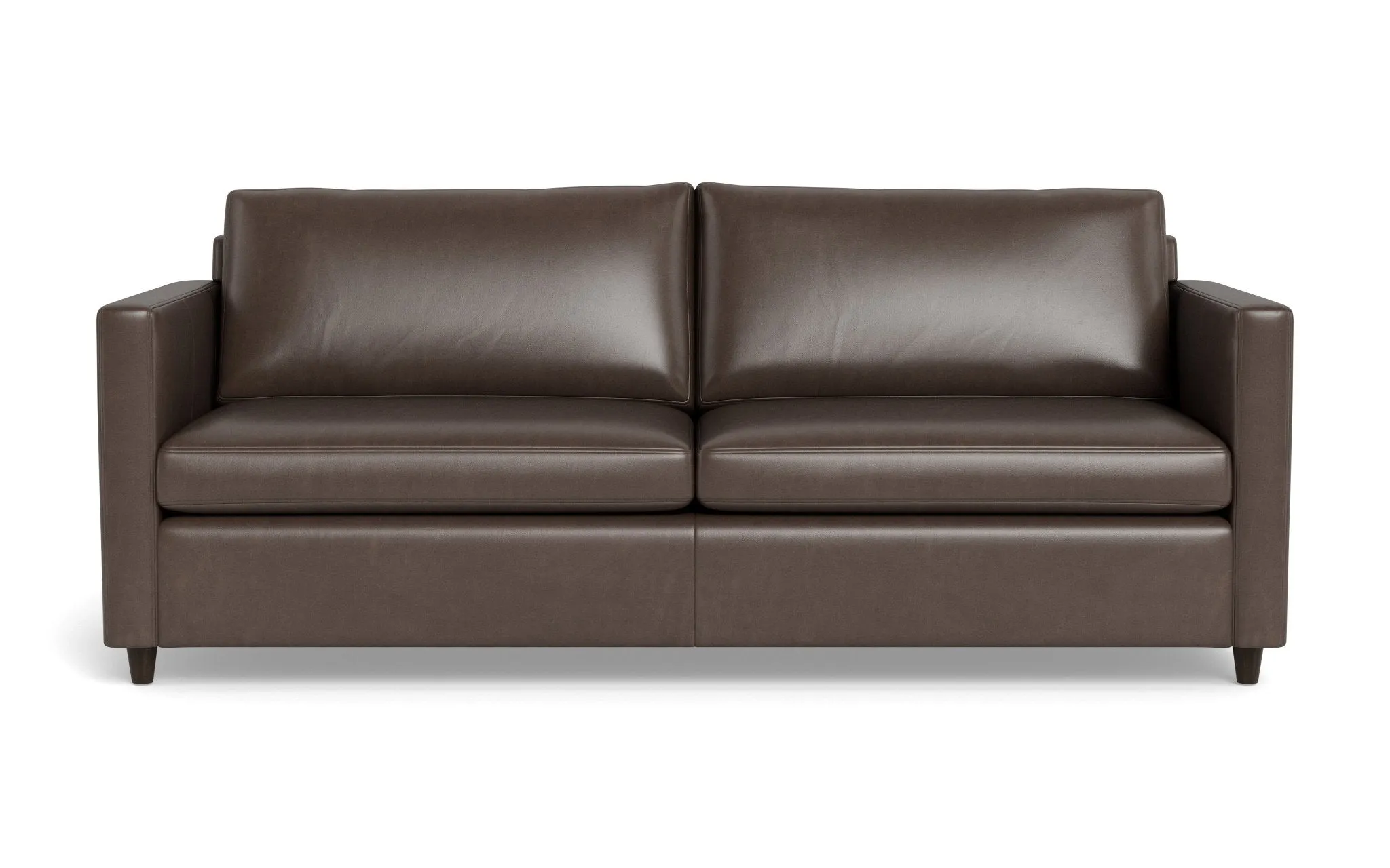 Wallace 52" Leather Untufted Twin Sleeper Sofa